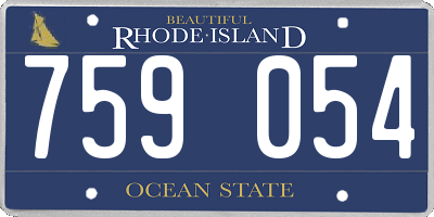 RI license plate 759054
