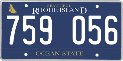 RI license plate 759056