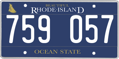 RI license plate 759057