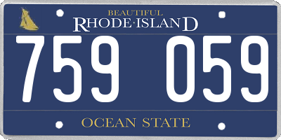 RI license plate 759059