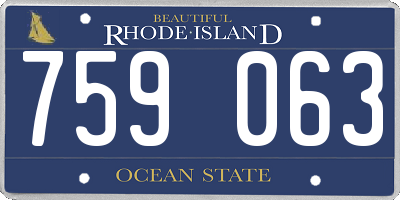 RI license plate 759063