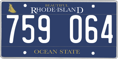 RI license plate 759064