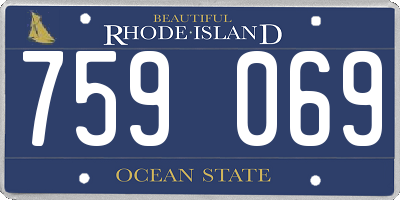 RI license plate 759069