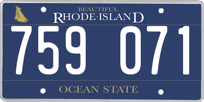 RI license plate 759071