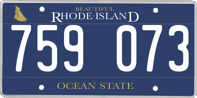 RI license plate 759073