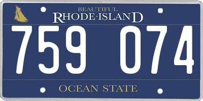 RI license plate 759074