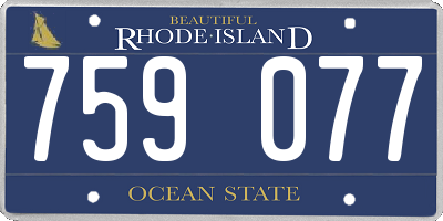RI license plate 759077
