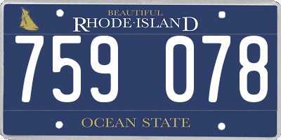 RI license plate 759078