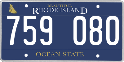 RI license plate 759080