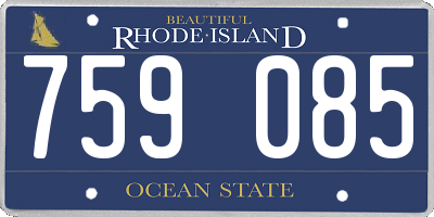 RI license plate 759085