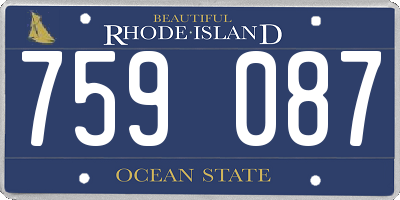 RI license plate 759087