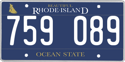 RI license plate 759089