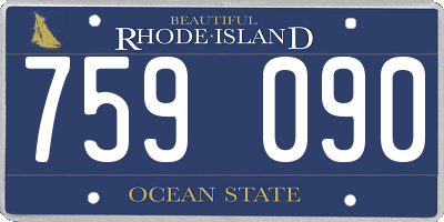 RI license plate 759090