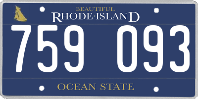 RI license plate 759093