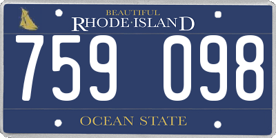 RI license plate 759098