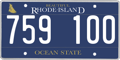 RI license plate 759100