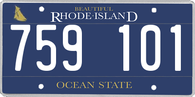RI license plate 759101