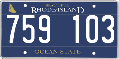 RI license plate 759103
