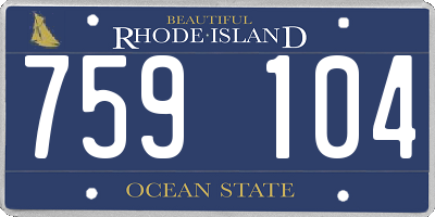 RI license plate 759104