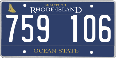 RI license plate 759106
