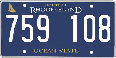RI license plate 759108