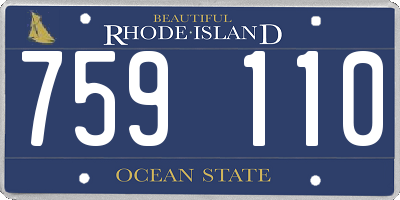 RI license plate 759110