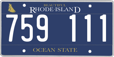 RI license plate 759111