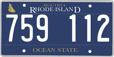 RI license plate 759112