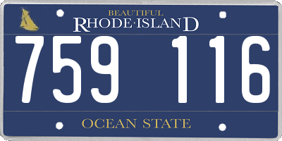 RI license plate 759116