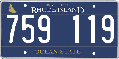 RI license plate 759119