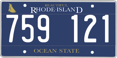 RI license plate 759121