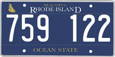 RI license plate 759122