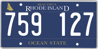 RI license plate 759127