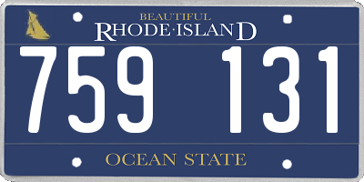RI license plate 759131