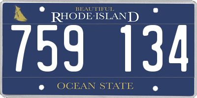 RI license plate 759134
