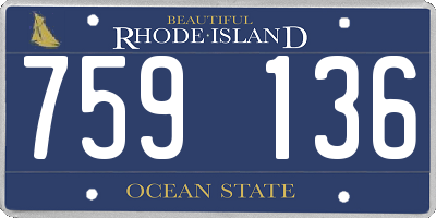 RI license plate 759136