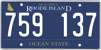 RI license plate 759137