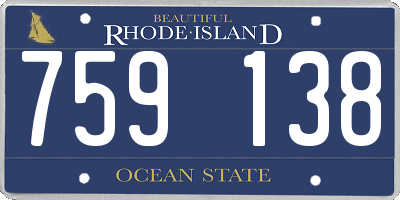 RI license plate 759138