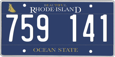 RI license plate 759141