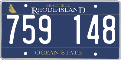 RI license plate 759148