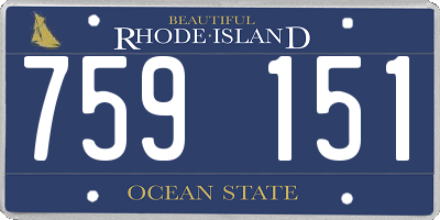 RI license plate 759151