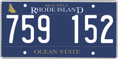 RI license plate 759152
