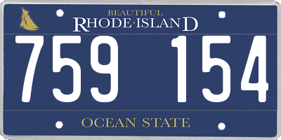 RI license plate 759154