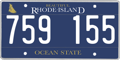 RI license plate 759155
