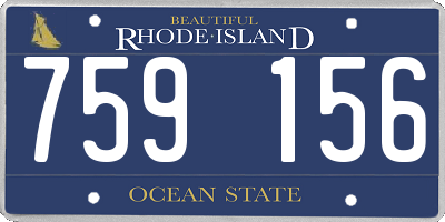 RI license plate 759156