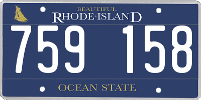 RI license plate 759158