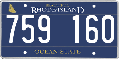 RI license plate 759160
