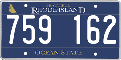 RI license plate 759162