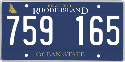 RI license plate 759165