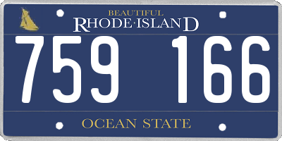 RI license plate 759166